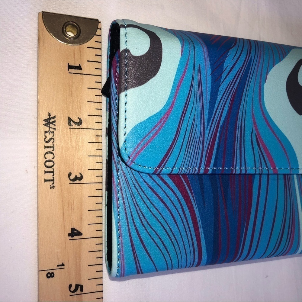 The Met Louis C Tiffany Peacock Feather Travel Jewelry Clutch Blue - Picture 7 of 9